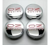 BIRNN 4 Piezas Coche Rueda Tapas Centrales para OZ Racing 60mm, Buje Tapa Tapas Centro Cubo Impermeable Antióxido Tapas Llantas Emblema Accessoires para Coche