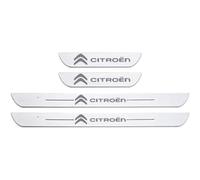 BIRNN 4 Piezas Pegatina para Umbral de Acero Inoxidable de Coche para Citroen C4, Tira Protectora Alféizar Puerta Coche Antidesgaste Pedal Accesorios