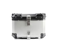 BIRNN Baúl para Moto para Honda ADV 350, Motocicleta Trasero Caja Trasera Viaje Motocicleta Maleta Impermeable Motocicleta Top Box Gran Capacidad Maletero de Moto, 55L-Silver