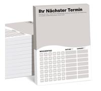 BIROYAL Agenda práctica | 12 blocs de citas con 600 hojas de citas | DIN A7 7 citas por nota para médicos, naturópatas, fisio, masajes, estudios, cosméticos