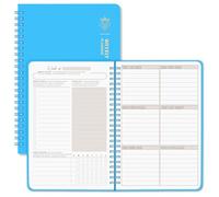 BIROYAL Agenda semanal sin fecha, A5 planificador semana vista, planner semanal con lista de tareas, gran espacio para notas, organizador diario espiral 52 hojas, weekly planner con tapa dura