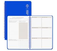 BIROYAL Agenda semanal sin fecha, A5 planificador semana vista, planner semanal con lista de tareas, gran espacio para notas, organizador diario espiral 52 hojas, weekly planner con tapa dura
