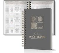 BIROYAL Planificador de presupuesto de 12 meses alemán 2026 - planificador financiero sin fechas con 60 semanas de gastos de ingresos, rastreador de gastos de ingresos, reflexión, encuadernación en