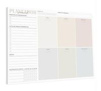BIROYAL Planificador Semanal A4 con Habit Tracker, Weekly Planner 50 Págs Sin Fecha - Organizador semanal con To-Do List y TOP 3 - Agenda Semanal - Agenda Organizador para Oficina, Escuela y Familia