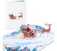 BIROYAL Tarjetas de Navidad 3D Pop-Up,Tarjetas de Navidad con Sobres,Tarjeta Exquisita para Navidad,Tarjetas Navidad para Felicitaciones,Deseos Navideñas, tarjeta de regalo de chrismas
