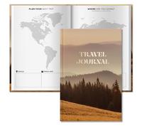 BIROYAL Travel Diary to Fill In - Our Travel Journal is Your Inspirational Diary for Holidays, World Travel or City Trip - Perfect Travel Gift for Globetrotters - A5 - Beige