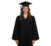 Birrete y Toga de Graduación | Con Unisex Cremallera Invisible 2026 Traje Académico - Conjunto De Toga De Graduación De Secundaria - Para Amantes Familia Amigos Adolescentes Mujeres Hombres Niños