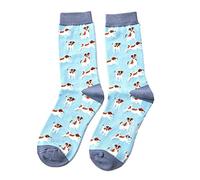 Birsppy Jack Russell Dog Powder Blue Womens Novelty Ankle Socks Adult One Size