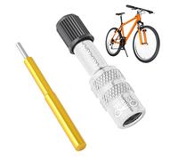 Birtern Adaptador de Aire de Horquilla Delantera,Adaptador de válvula de Horquilla Delantera de Bicicleta,Extensor de válvula Antideslizante Boquilla convertidora de extensión Presta - Accesorios