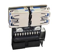 Birtern Adaptador de cabecera de placa base, convertidor de placa base a puertos hembra izquierdo y derecho de 3.0 A | Adaptador Ph22T eficiente, soporta interfaces de 19 pines/20 pines