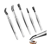 Birtern Art Tweezers - Herramienta de costura multifuncional, pinzas rectas antiestáticas de acero inoxidable, para hacer joyas, modelos, manualidades