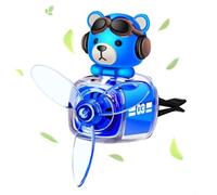 Birtern Bear Pilot - Ambientadores para coche, difusor de aire de ventilador de salida de dibujos animados para ventilación de coche, fragancia de larga duración, decoración interior para automóvil