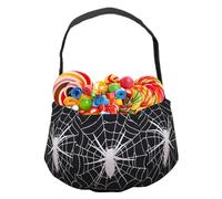 Birtern Bolsas de regalo de Halloween, bolsas reutilizables con asas para caramelos, cesta de almacenamiento espeluznante de Halloween, gran capacidad para esposa, adolescentes, jóvenes, mujeres