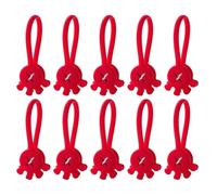 Birtern Bridas magnéticas | 10 correas de silicona en forma de palma, gestión de cables, marcadores de libros, correas de cable reutilizables para agrupar y organizar