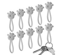 Birtern Bridas magnéticas de silicona, 10 organizadores de cables de silicona en forma de palma, imanes de, organizador de cables, organizador de cables reutilizables para agrupar y organizar