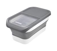 Birtern Contenedor de comida para perros, de almacenamiento plegable para mascotas, contenedor hermético para perros y gatos con tapa deslizante para viajes, cocina, despensa, hogar