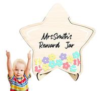 Birtern de recompensas de tarro de estrellas, atractivo gráfico de comportamiento en forma de estrella, tarro de recompensa para motivar a los niños, herramienta de gestión de responsabilidad