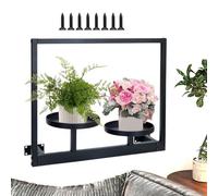Birtern Estante de pared para plantas, estante de metal para plantas, decoración del hogar, estante para macetas para entrada, dormitorio, patio, jardín, invernadero interior, sala de estar