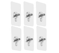 Birtern Ganchos adhesivos para pintura, 6 ganchos de pared resistentes, sin perforación, ganchos de marco resistentes para cocina, hogar, lugar de trabajo, dormitorio