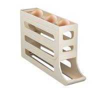 Birtern Huevera para Nevera, Caja de Almacenamiento de Huevos,Soporte Organizador de Huevos con Ruedas de 4 Niveles - Contenedor de Almacenamiento de Alimentos para refrigerador, gabinete de Cocina