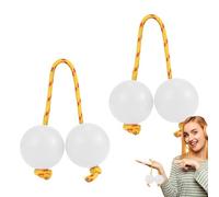 Birtern Instrumento musical de bola rítmica, sonajero africano, 2 pares de huevos de música rítmica, instrumentos de percusión manual ABS, doble calabaza para niños y adultos