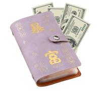 Birtern Libro de ahorro de efectivo, carpeta de ahorro de dinero de gran capacidad, múltiples compartimentos, 50 hojas, libro de presupuesto con sobres de efectivo para familiares o individuos