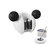 Birtern Organizador de escoba colgante | Organizador de fregona en forma de oso | Ganchos de utilidad extraíbles, accesorios domésticos para baño, cocina, garaje