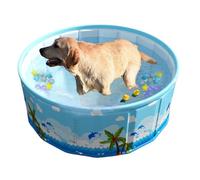 Birtern Piscina para perros | Piscina plegable portátil antideslizante no inflable | Juguetes acuáticos para nadar al aire libre para verano, playa, interior, barbacoa, picnic, camping, natación