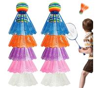 Birtern Rainbow - Juego de bádminton - Kit de entrenamiento de bádminton de nailon, accesorios deportivos de colores brillantes para parque infantil, hogar, gimnasio, balcón y jardín
