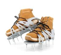 Birtern Sandalias aireadoras de césped, zapatos aireadores de suelo para aflojar, suministros para el cuidado del jardín, sandalias de aireación ajustables con pinchos para patio, jardín