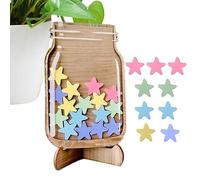 Birtern Tarro de recompensa con fichas de estrella, tarros de recompensa de comportamiento con 25 estrellas motivan el buen comportamiento, ayuda didáctica portátil para profesores para el hogar, la