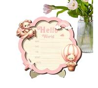 Birth Announcement Sign | Writable 2D Greeting Data Recording Prop | Photography Decor Birth Sign for Mantel Nightstand Children's Room Party Parents