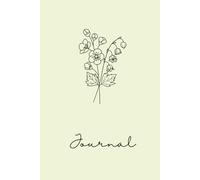 Birth Flower Journal | May Lily of the Valley & Hawthorn: Minimalist Line Art: 6x9 Hardcover 120 Pages Lined Notebook - Personalized Birthday Gift for ... Day, Graduation & Spring Floral Stationery
