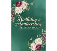 Birthday & Anniversary Reminder Book: 6x9 Monthly Organizer with Index Tabs | Elegant Floral Watercolor Design