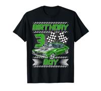 Birthday Boy 3 Years Race Car 3rd Birthday Racing Car Camiseta