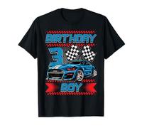 Birthday Boy 3 Years Race Car 3rd Birthday Racing Car Camiseta