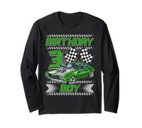 Birthday Boy 3 Years Race Car 3rd Birthday Racing Car Manga Larga