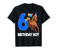 Birthday Boy 6 T-Shirt Riding Rider Shirts Horse Love Party Camiseta