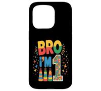 Birthday Boy Bro I'm 1 Year Old Building Blocks Ladrillo Carcasa para iPhone 15 Pro