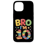 Birthday Boy Bro I'm 10 Year Old Building Blocks Ladrillo Carcasa para iPhone 15