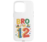 Birthday Boy Bro I'm 12 Year Old Building Blocks Ladrillo Carcasa para iPhone 15 Pro Max