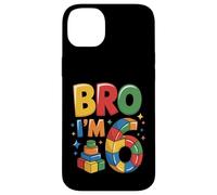 Birthday Boy Bro I'm 6 Year Old Building Blocks Ladrillo Carcasa para iPhone 14 Plus