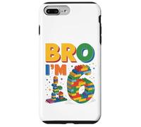 Birthday Boy Bro I'm 6 Year Old Building Blocks Ladrillo Carcasa para iPhone 7 Plus/8 Plus