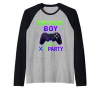 Birthday, Boy Gamer Video, Game, Press x to Party Camiseta Manga Raglan
