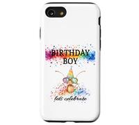 Birthday Boy Lets Celebrate Funny Bug Con Gafas De Sol Y Sombrero Carcasa para iPhone SE (2020) / 7 / 8