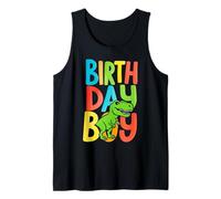 Birthday, Boy T Rex Dinosaur Kids, Party, Animal, Fun Design Camiseta sin Mangas