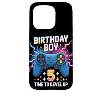 Birthday Boy Time To Level Up Gamer Video Game 5 Años Carcasa para iPhone 15 Pro