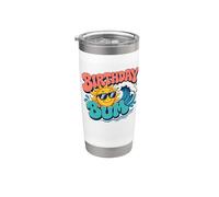 Birthday Bum | Retro Groovy Sun Ocean Beach Summer Vaso térmico de acero inoxidable de doble pared