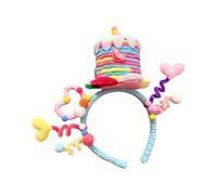Birthday Cake Headband - 25cm Decorative Twistable Headpieces | Decorative Birthday Hairhoop | Party Hairhoop For Women Girls Ladies Mothers Parties Carnival Themed Events Celebrations Weddings