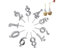 Birthday Candle Holder, Iron Candlestick, Durable Number Candle Holder with Sl esign, Cake Decoration Accessory for Kids Adults Boys Girls Wedding Day Occasions